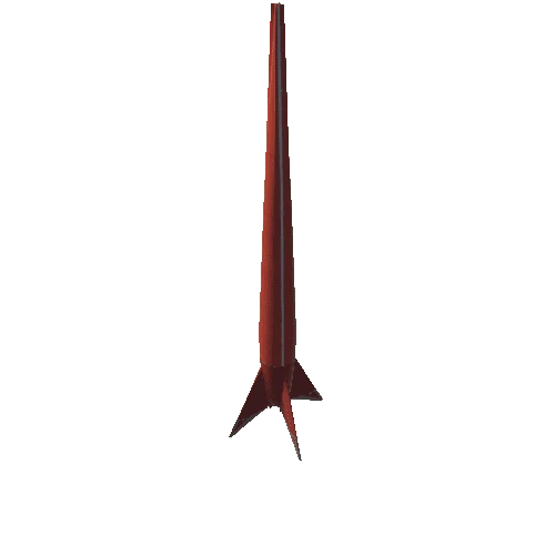 Pinpoint Rocket Painted Red